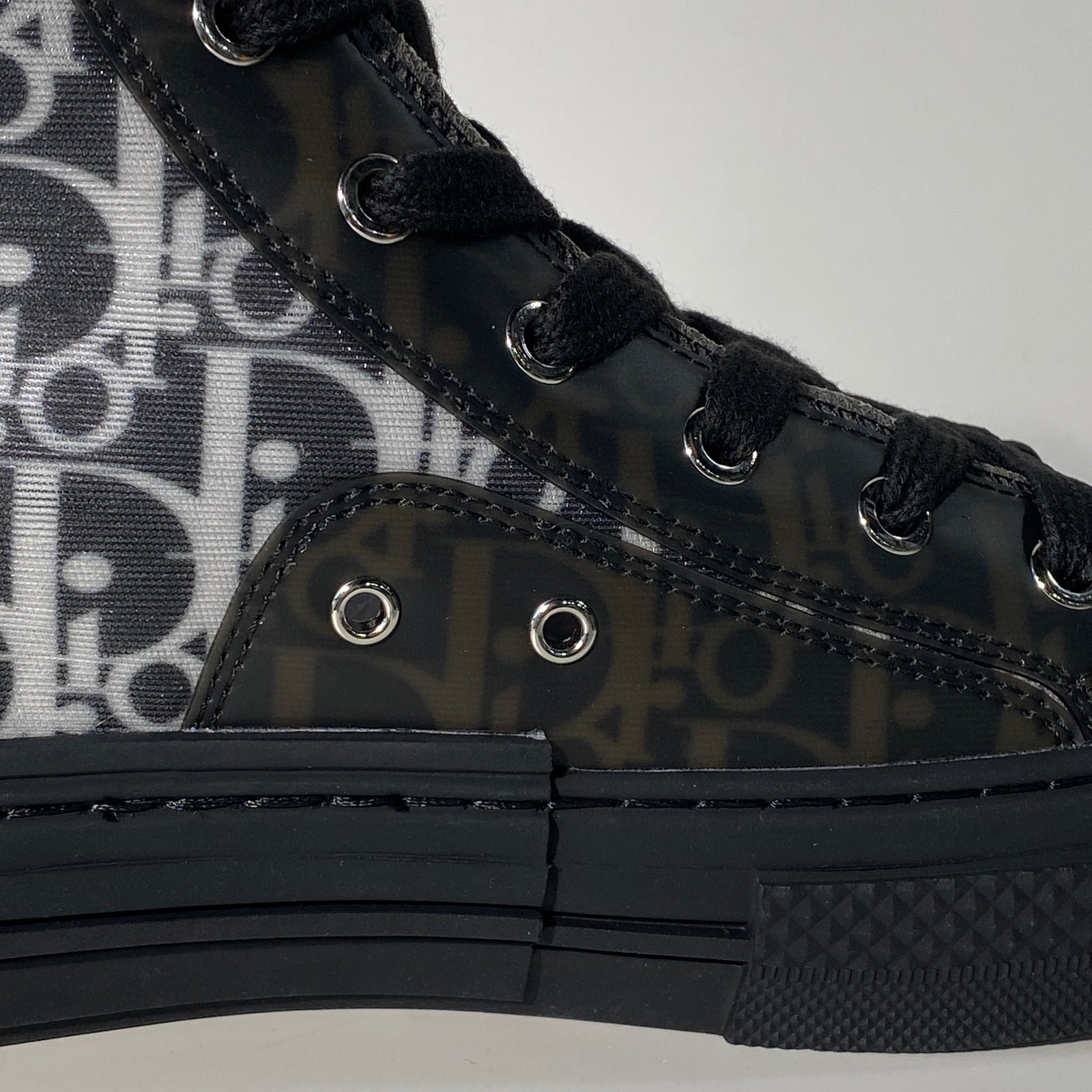 국내) 디올 B23 하이 오블리크 캔버스 스니커즈 / 블랙 41