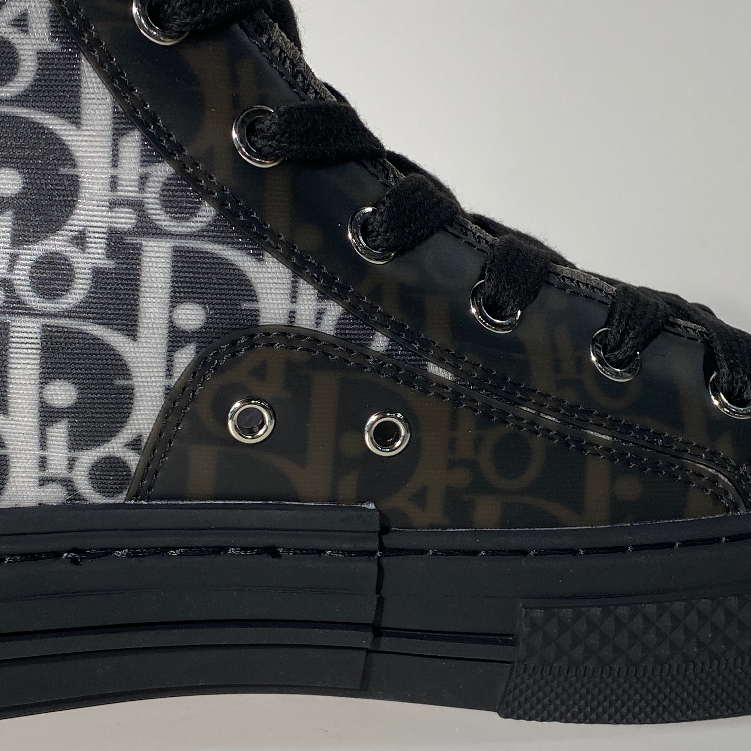 국내) 디올 B23 하이 오블리크 캔버스 스니커즈 / 블랙 41