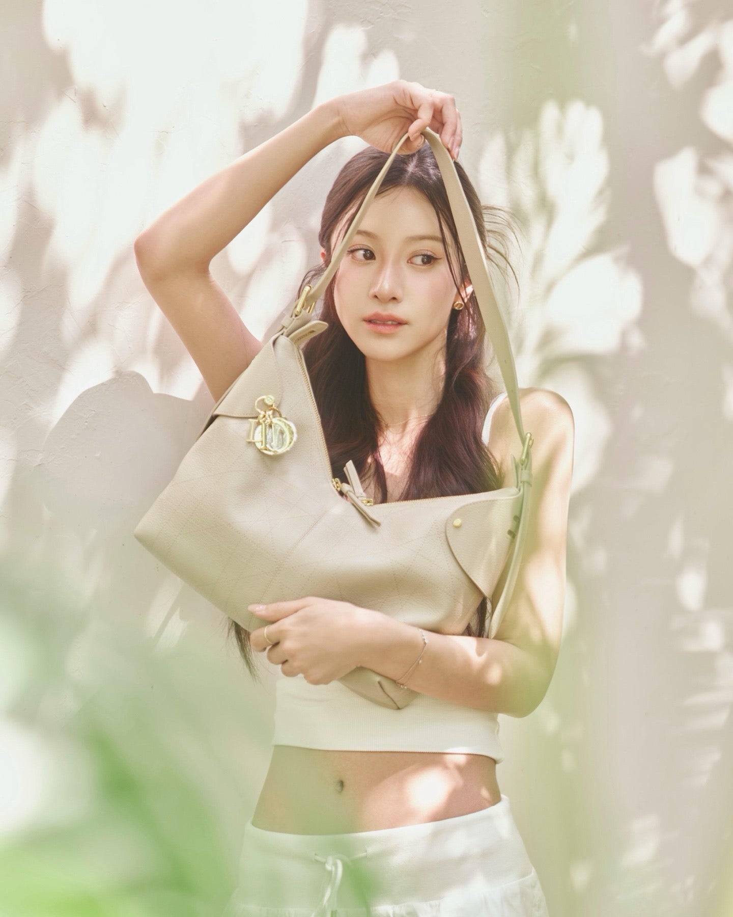 디올 보야주 백 플랫 매크로 까나쥬 그레인드 카프스킨 미디움