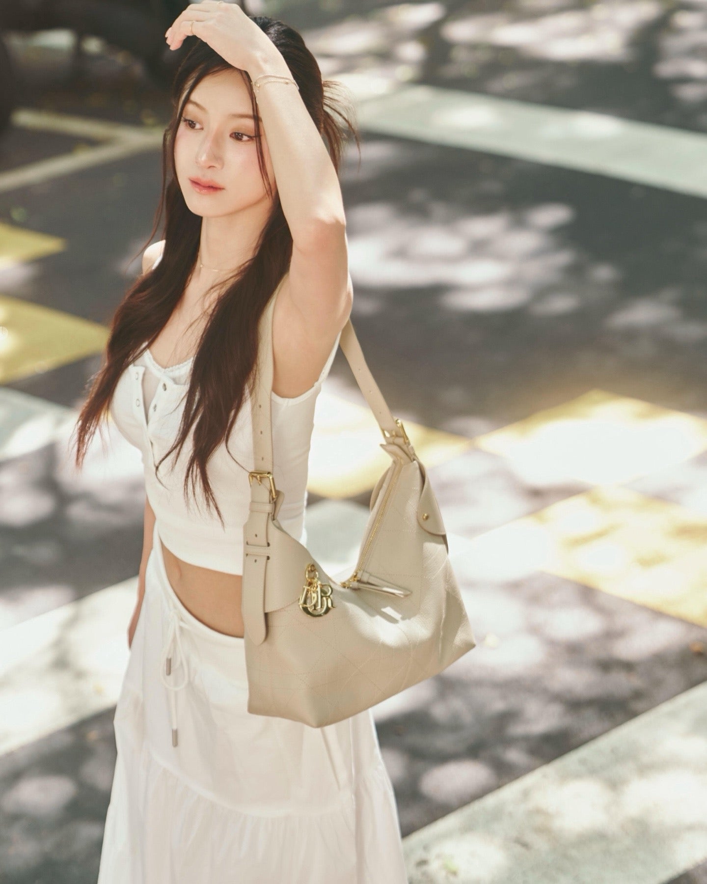 디올 보야주 백 플랫 매크로 까나쥬 그레인드 카프스킨 미디움