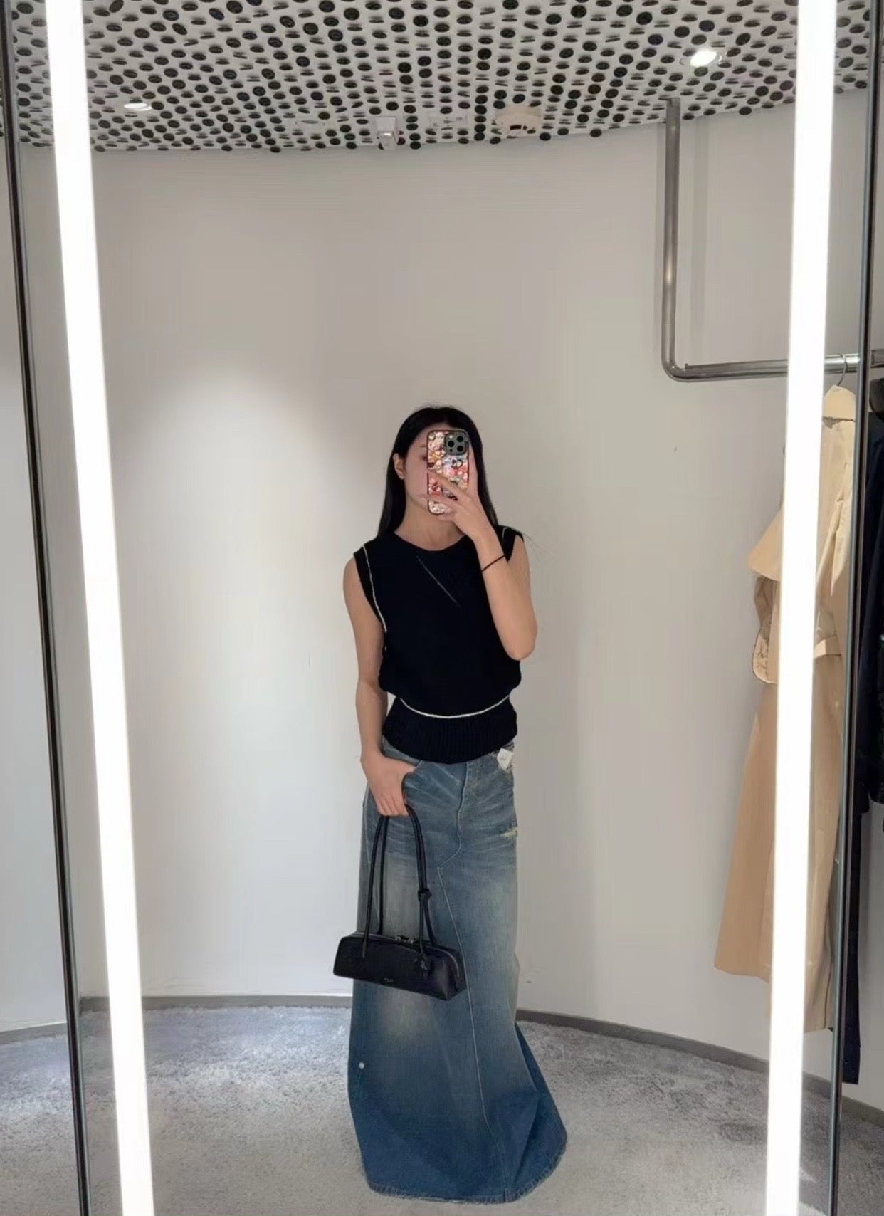 알라이아 LE TECKEL 가죽 스몰 백