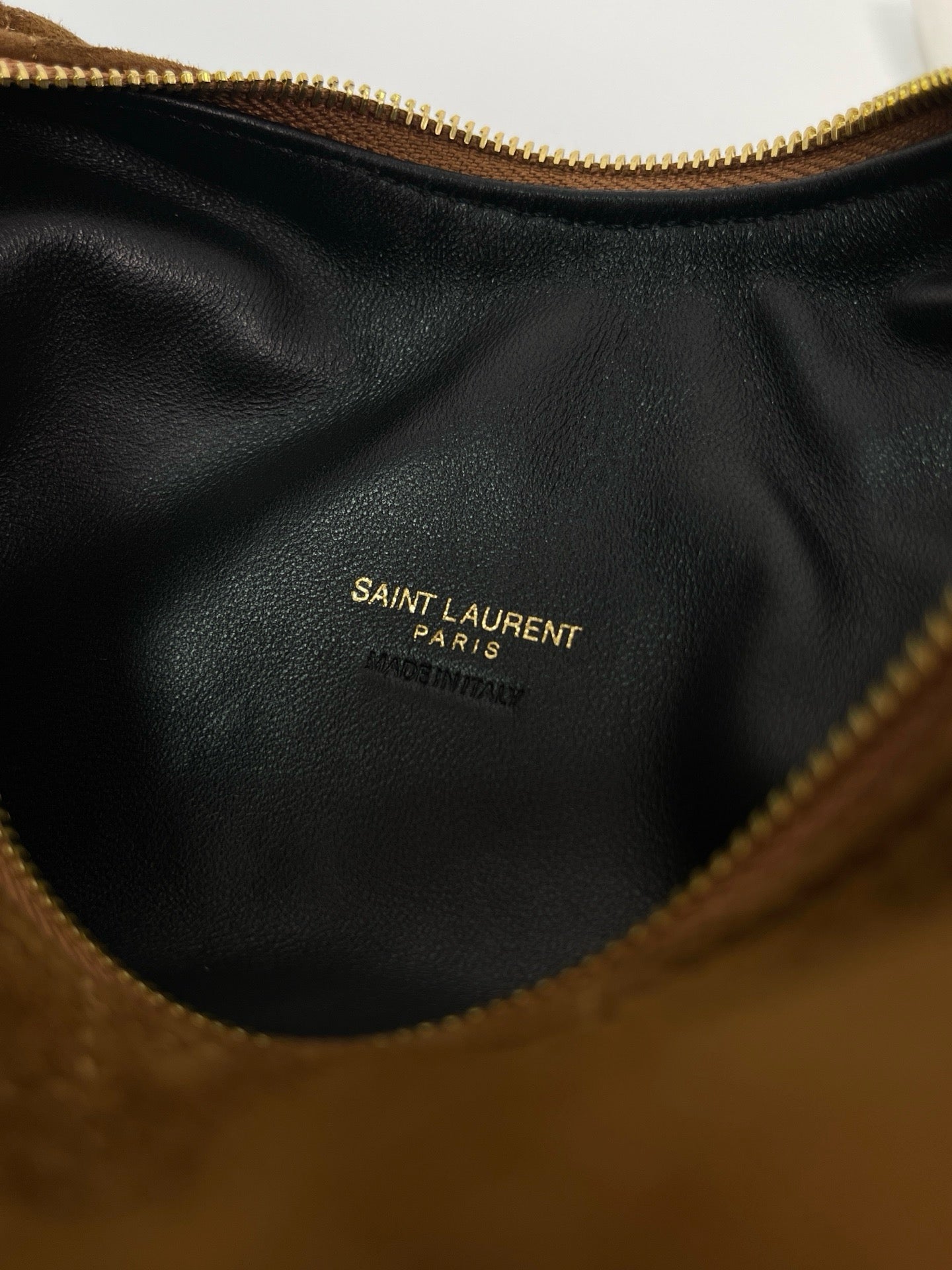 생로랑 ICARINO 이카리노 퀼팅 스웨이드 토트백 카라멜 꼬냑