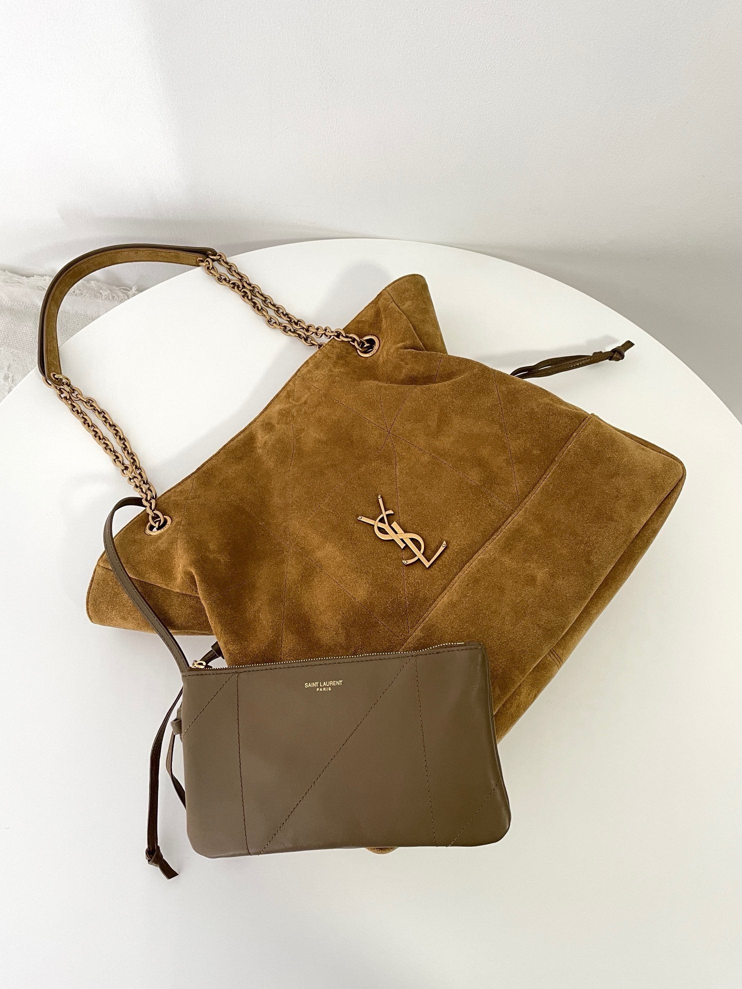 생로랑 제이미 쇼퍼백 스웨이드