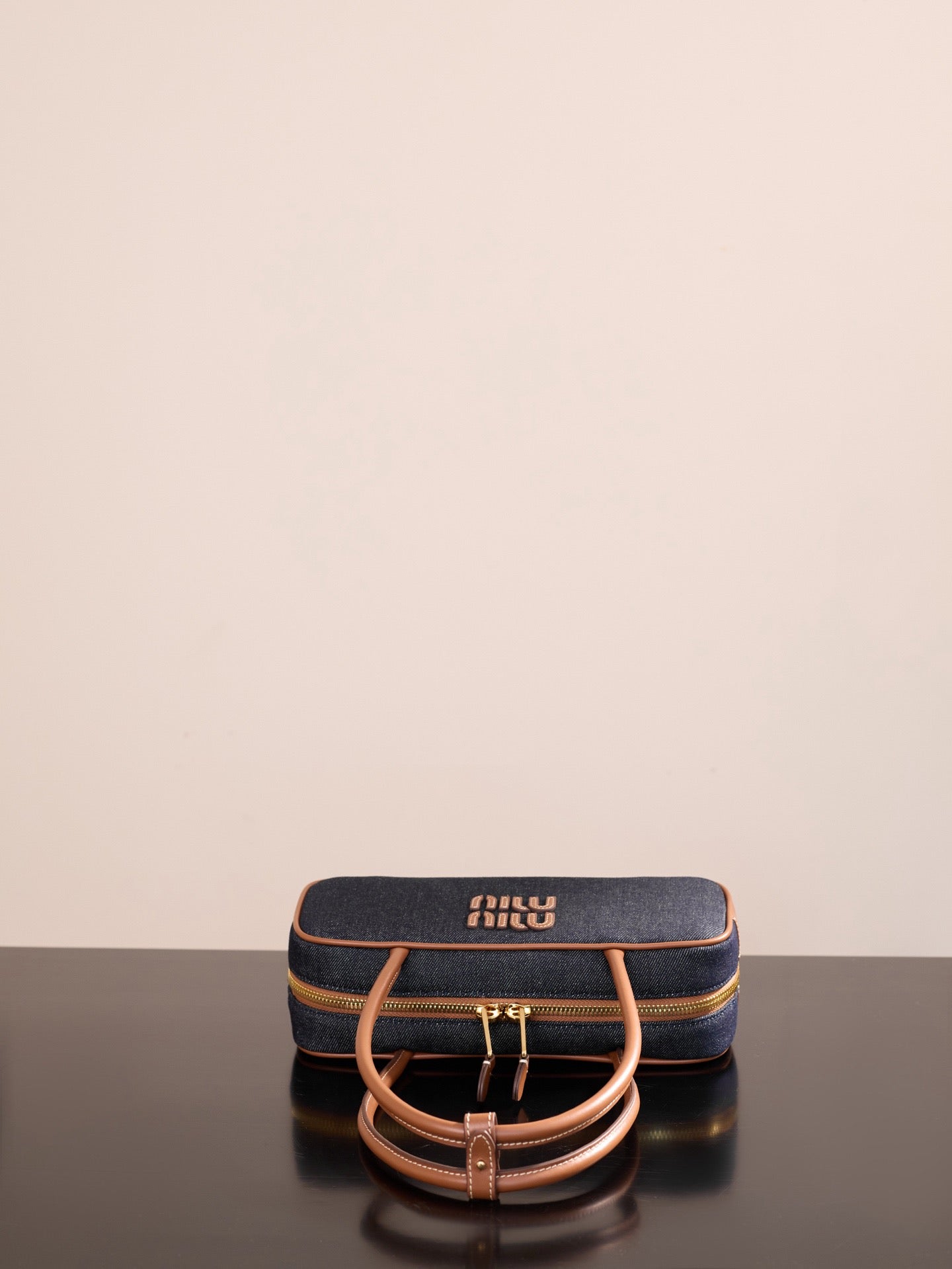 미우미우 보 데님 백 스몰