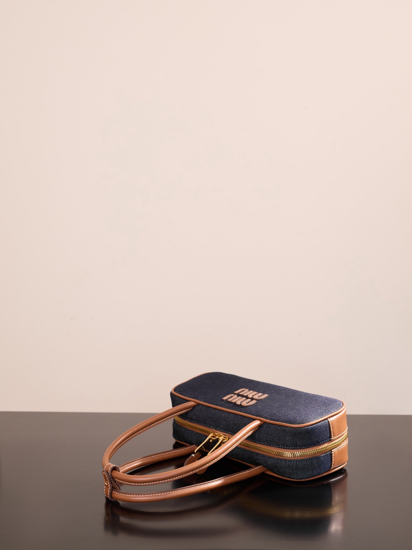 미우미우 보 데님 백 스몰