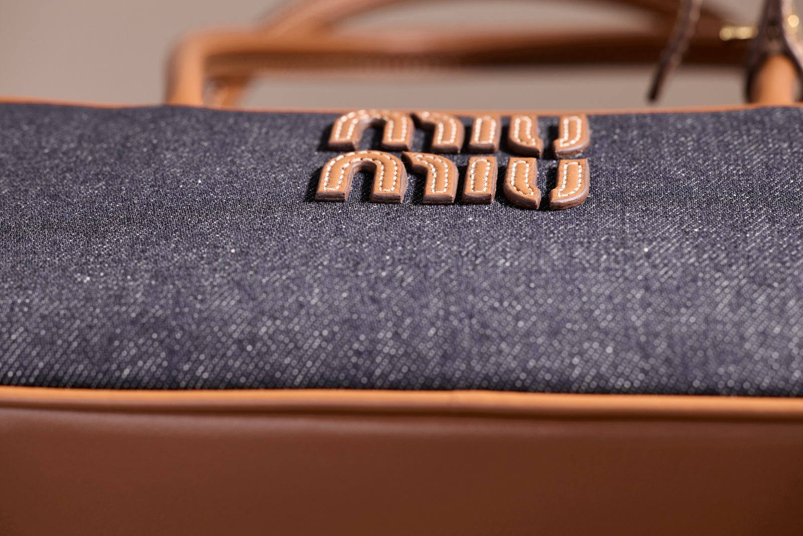 미우미우 보 데님 백 스몰