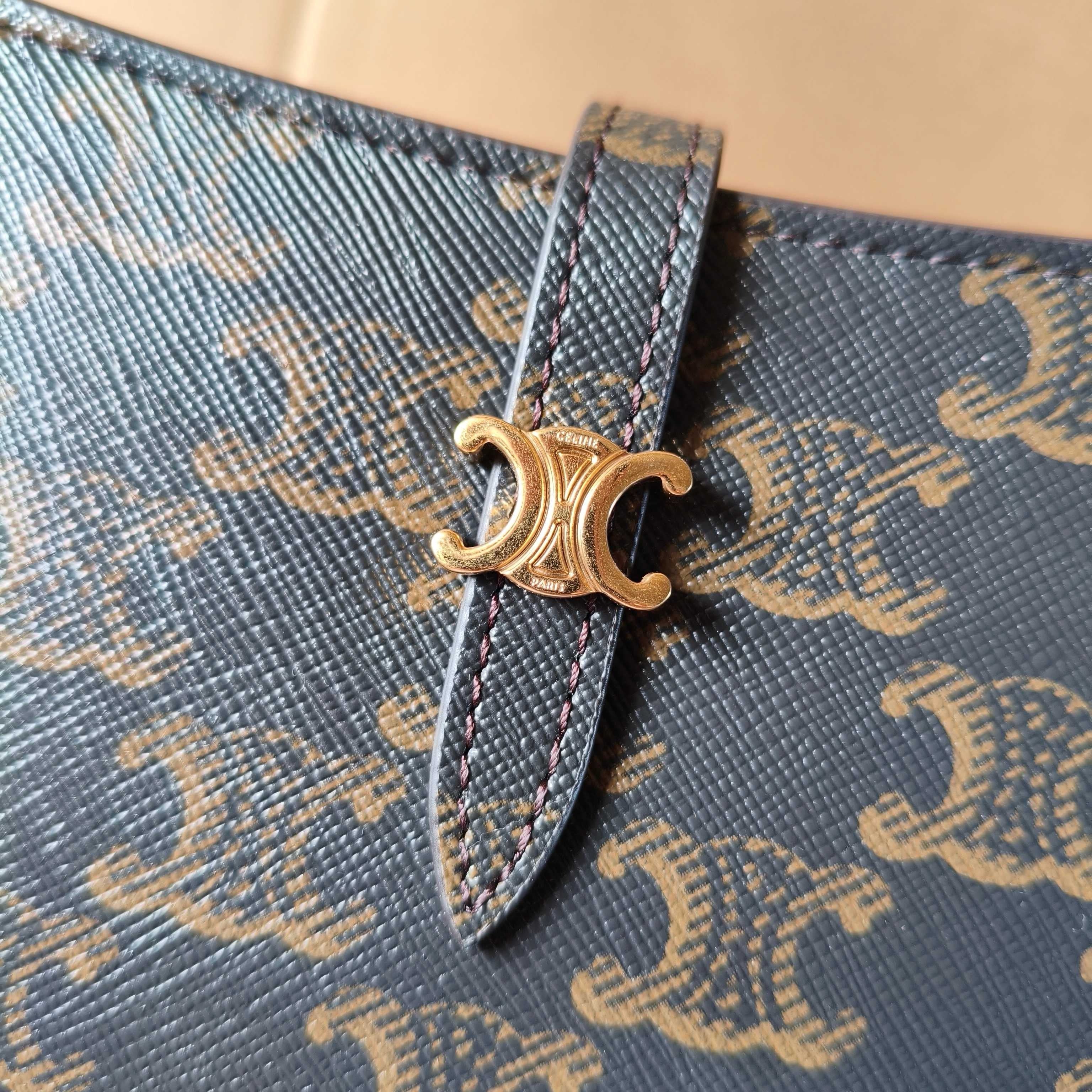 셀린느 티나 숄더백 트리옹프 캔버스 블랙