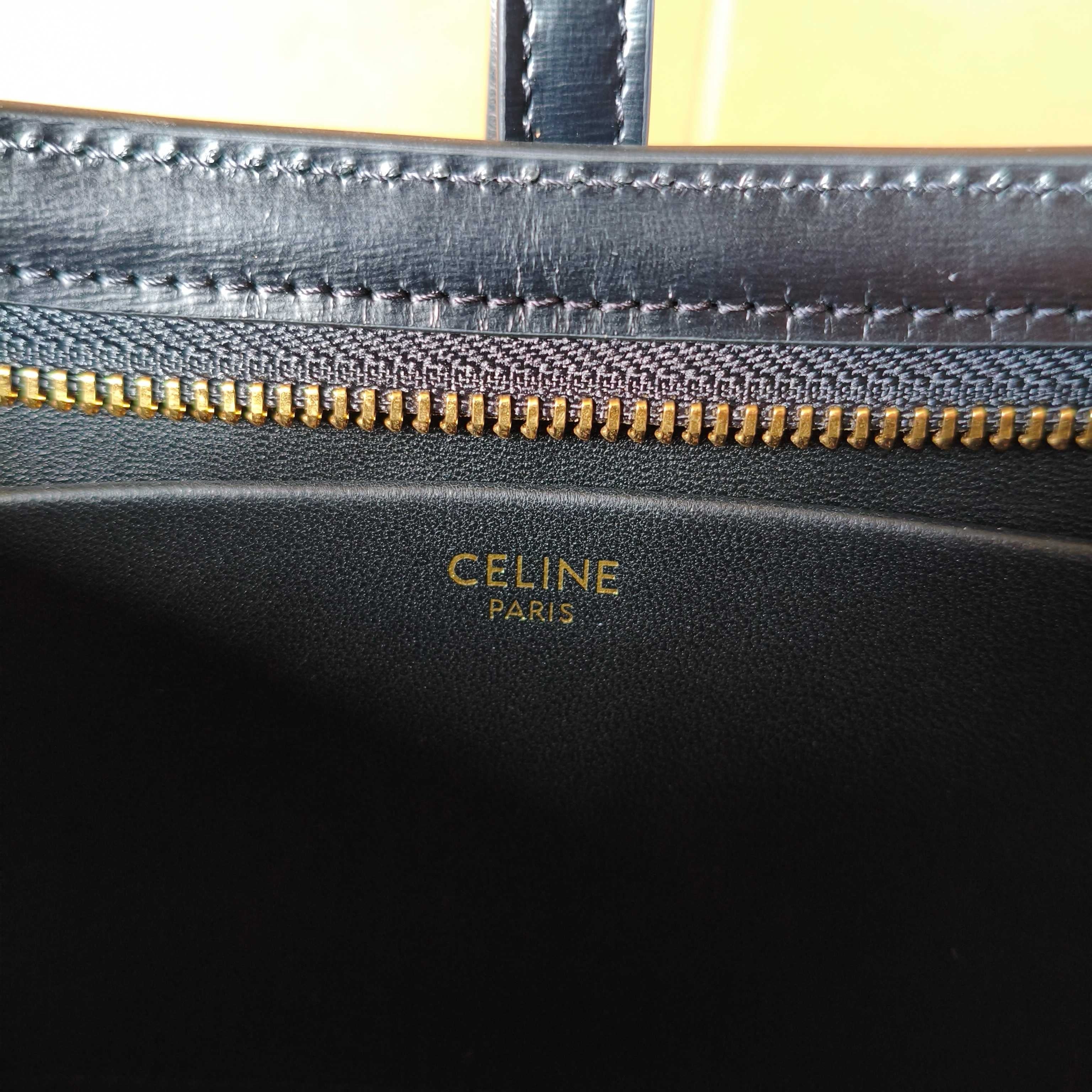 셀린느 티나 숄더백 트리옹프 캔버스 블랙