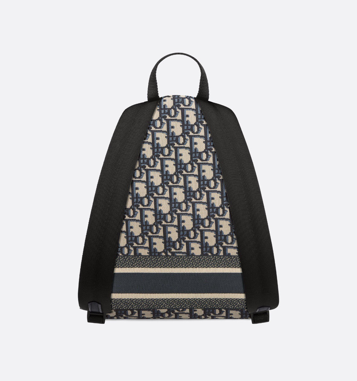 디올 트래블 백팩 블루 디올 오블리크 자카드