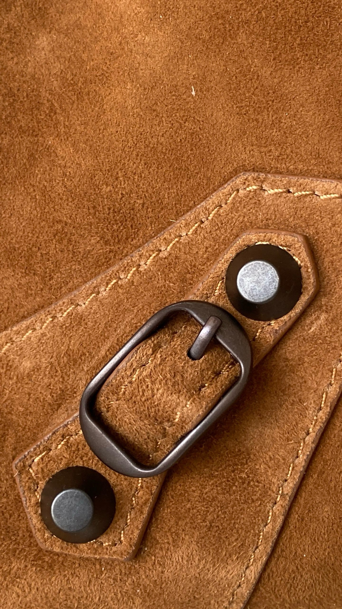 발렌시아가 여성 르 시티 백 스몰 스웨이드 카프스킨