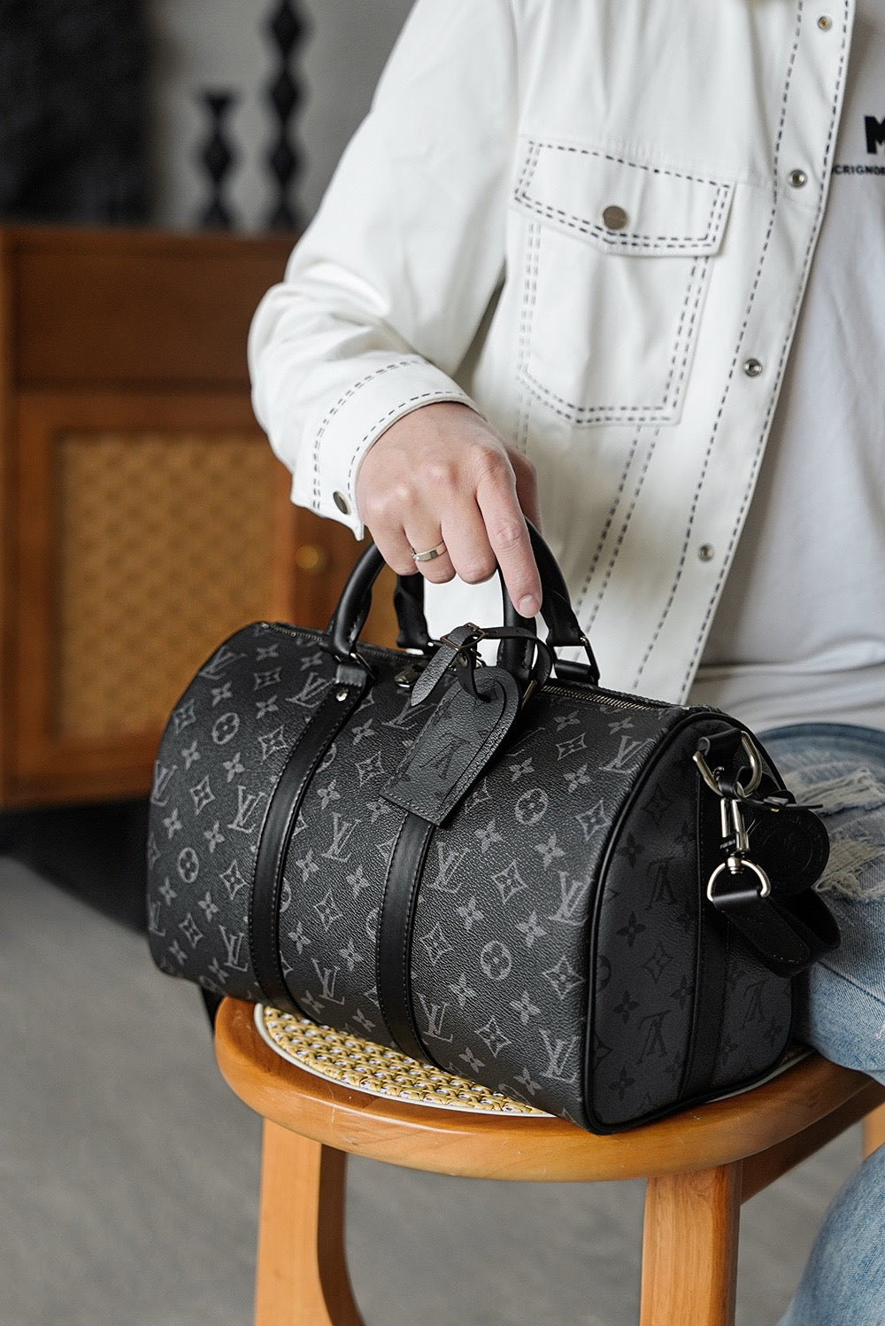 루이비통 키폴 반둘리에 이클립스 모노그램 35