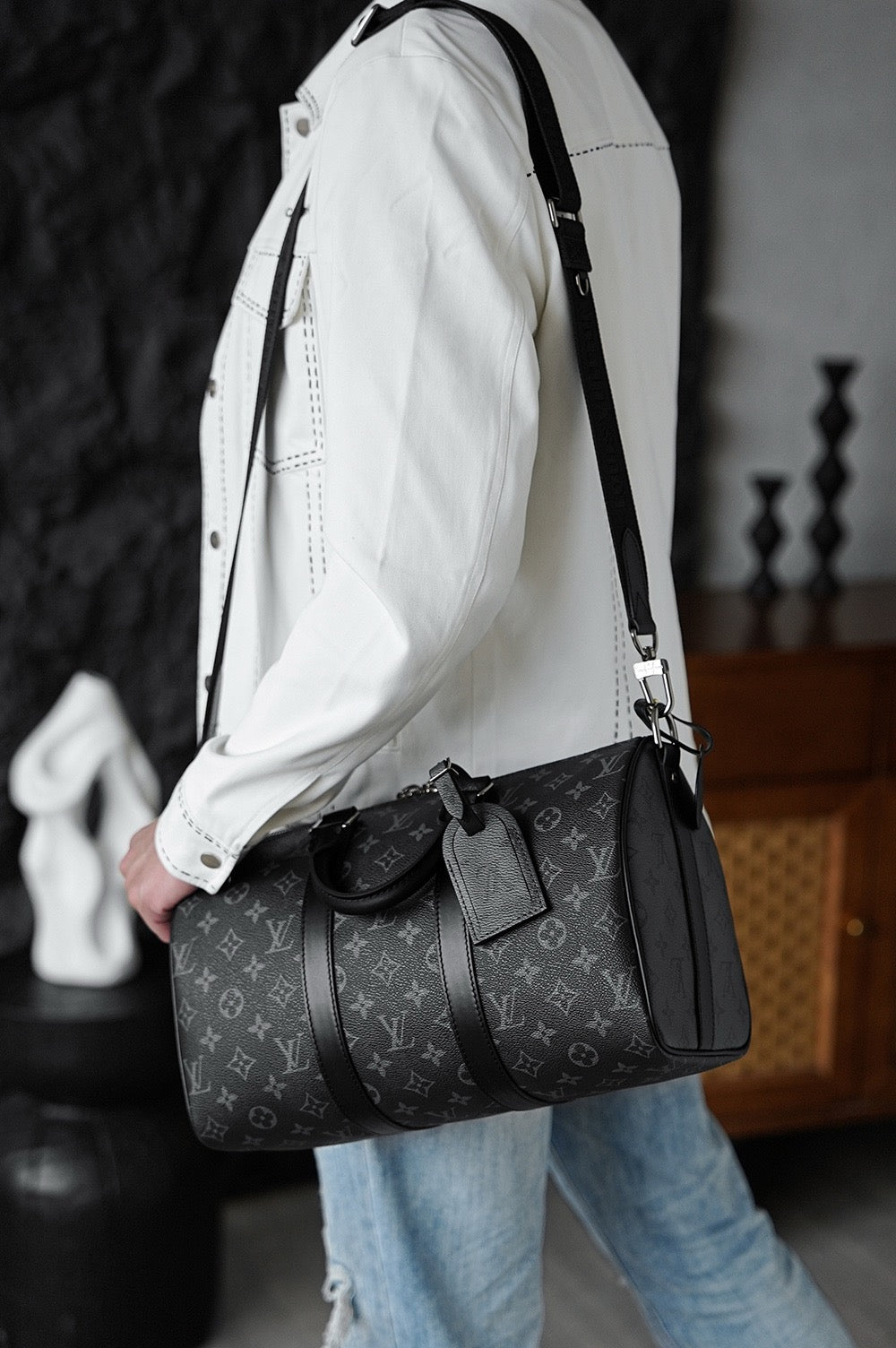 루이비통 키폴 반둘리에 이클립스 모노그램 35