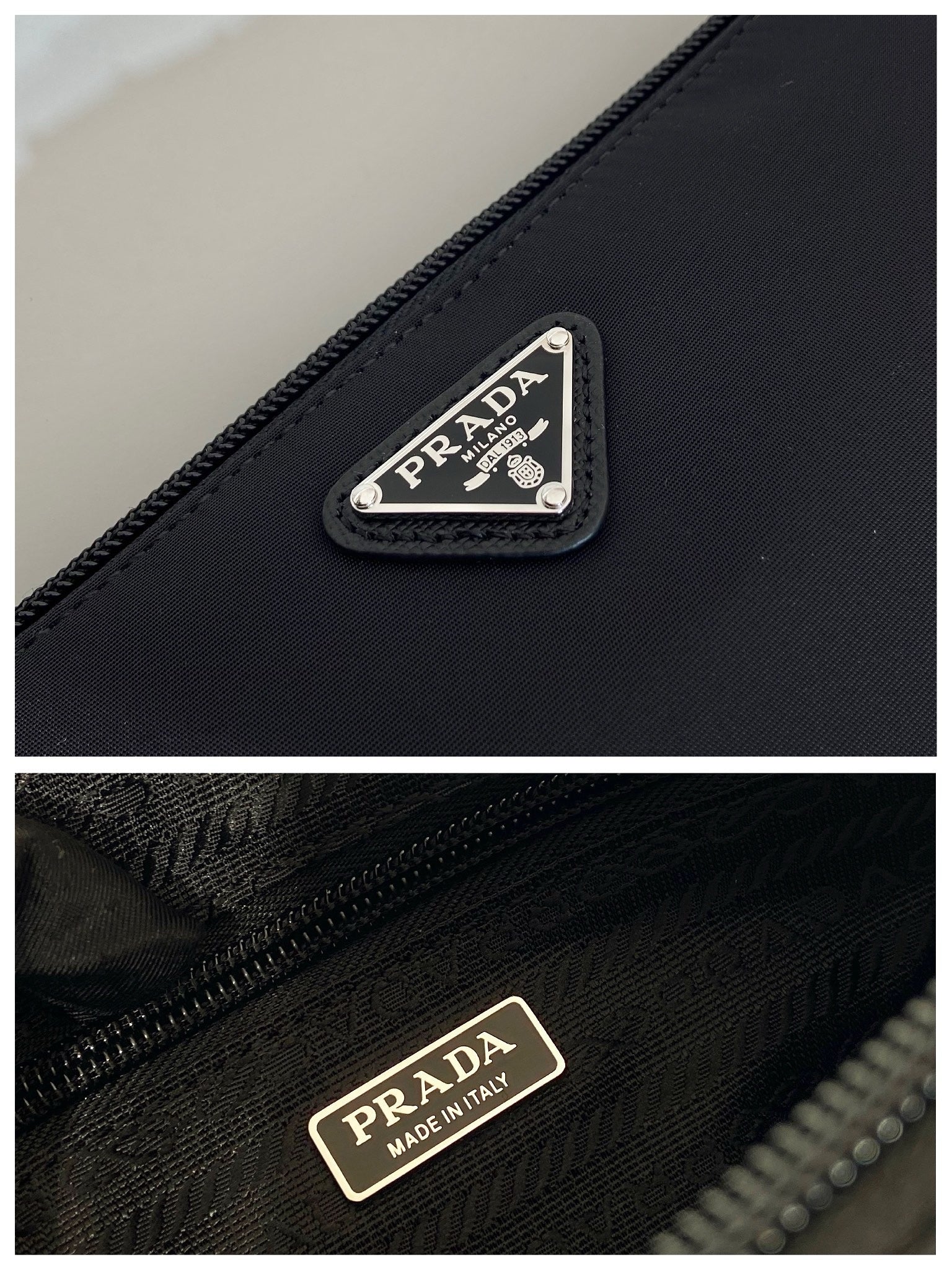 프라다 미디엄 리나일론 파우치