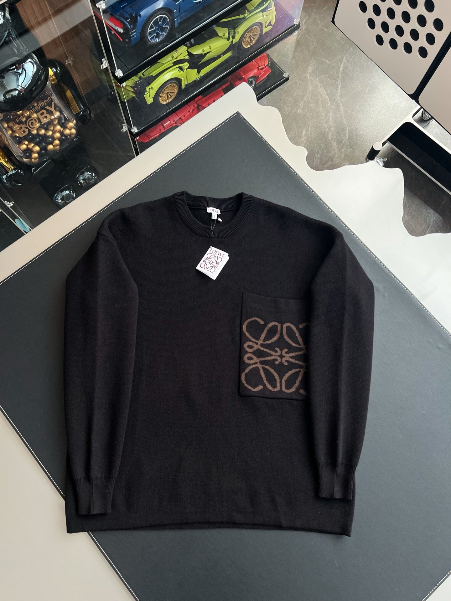 로에베 아나그램 니트 후드