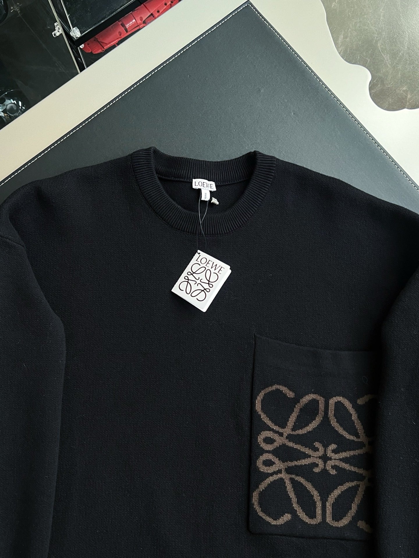 로에베 아나그램 니트 후드