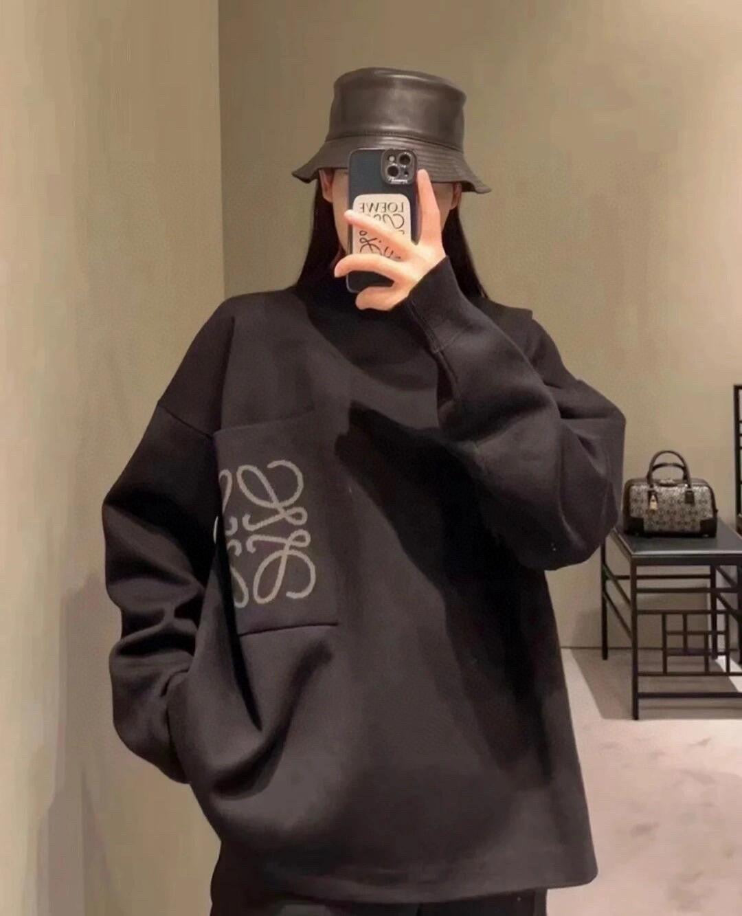 로에베 아나그램 니트 후드