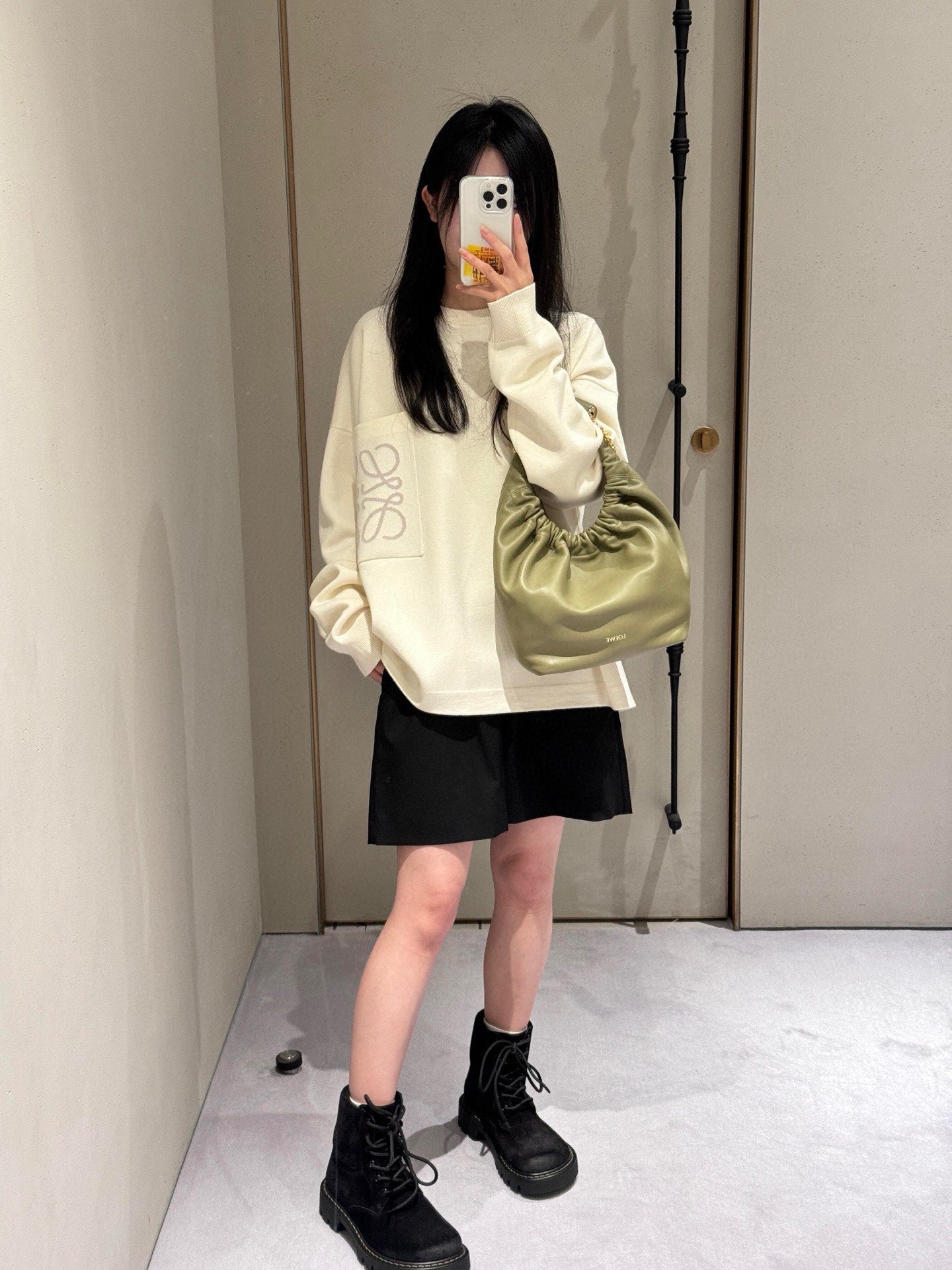 로에베 아나그램 니트 후드