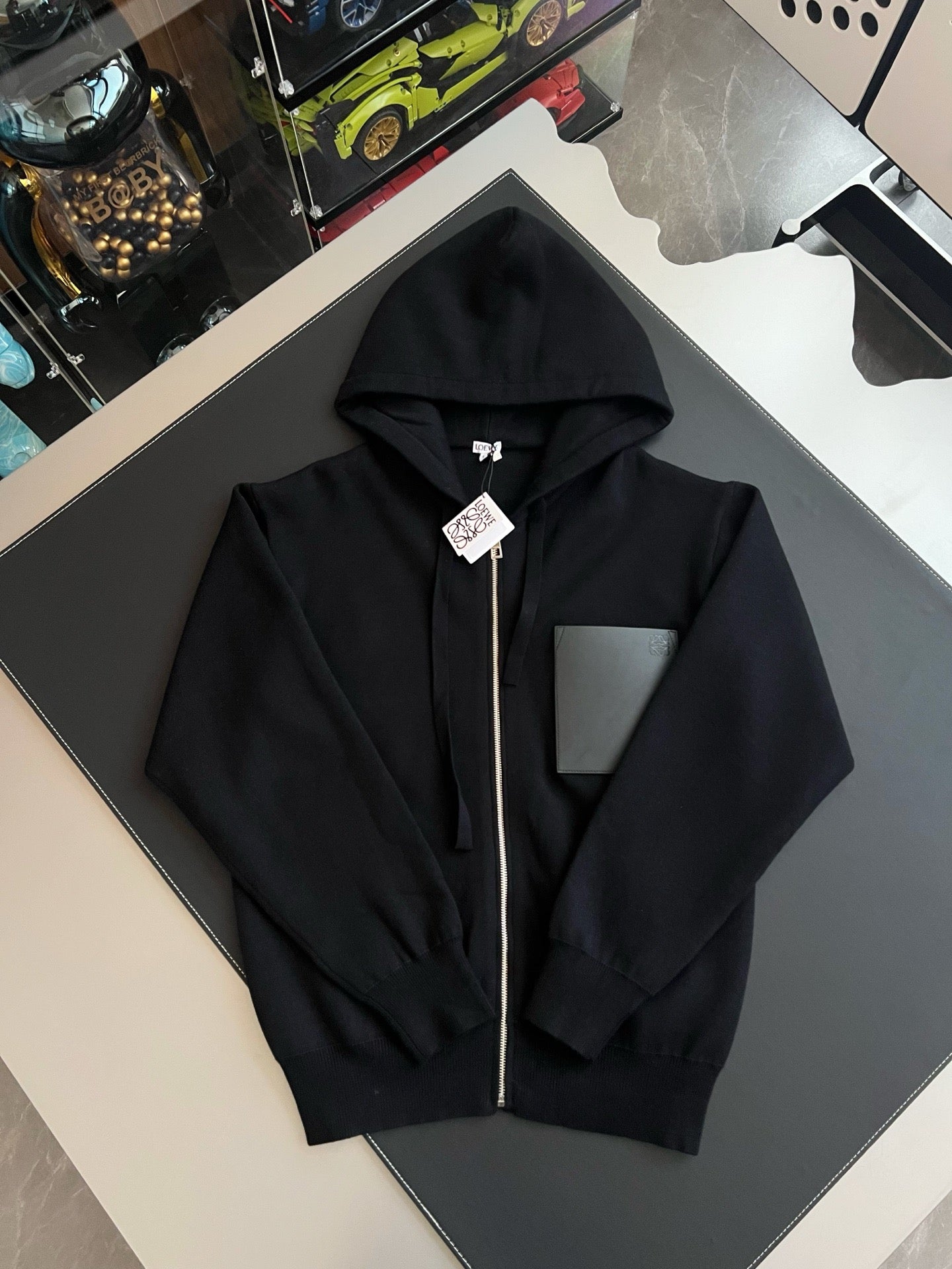 로에베 울 집업 후디