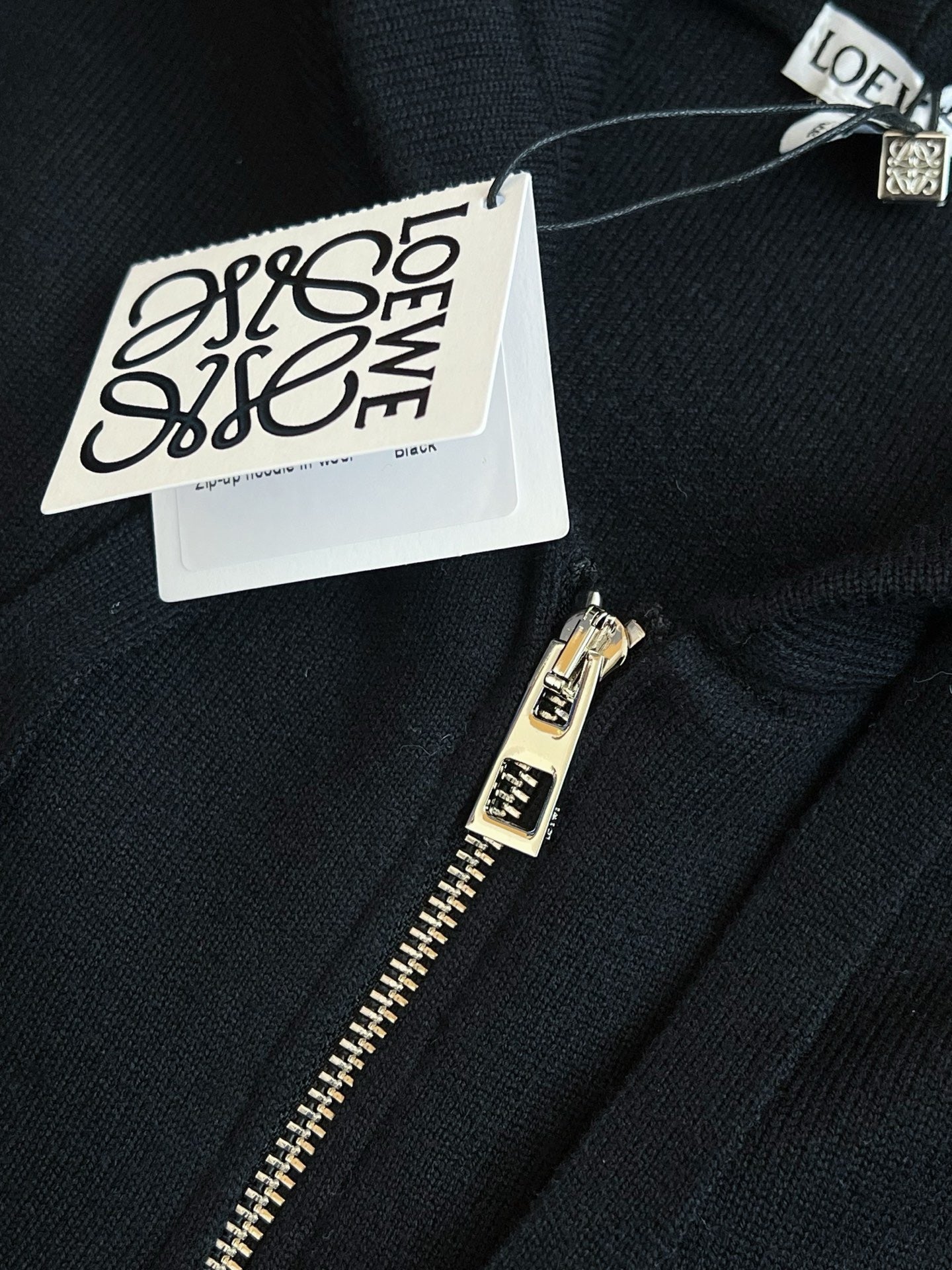 로에베 울 집업 후디