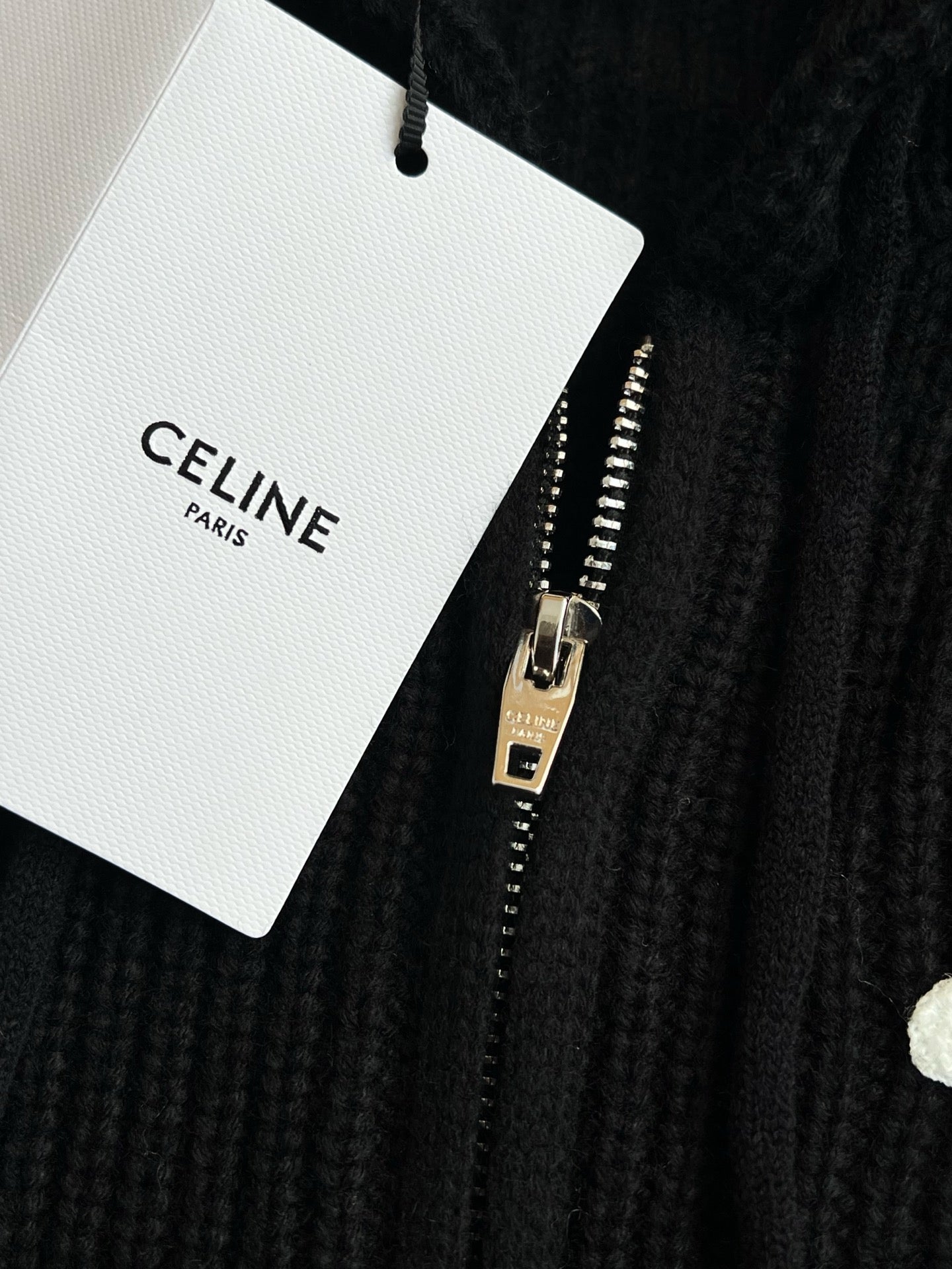 셀린느 울 후드 가디건