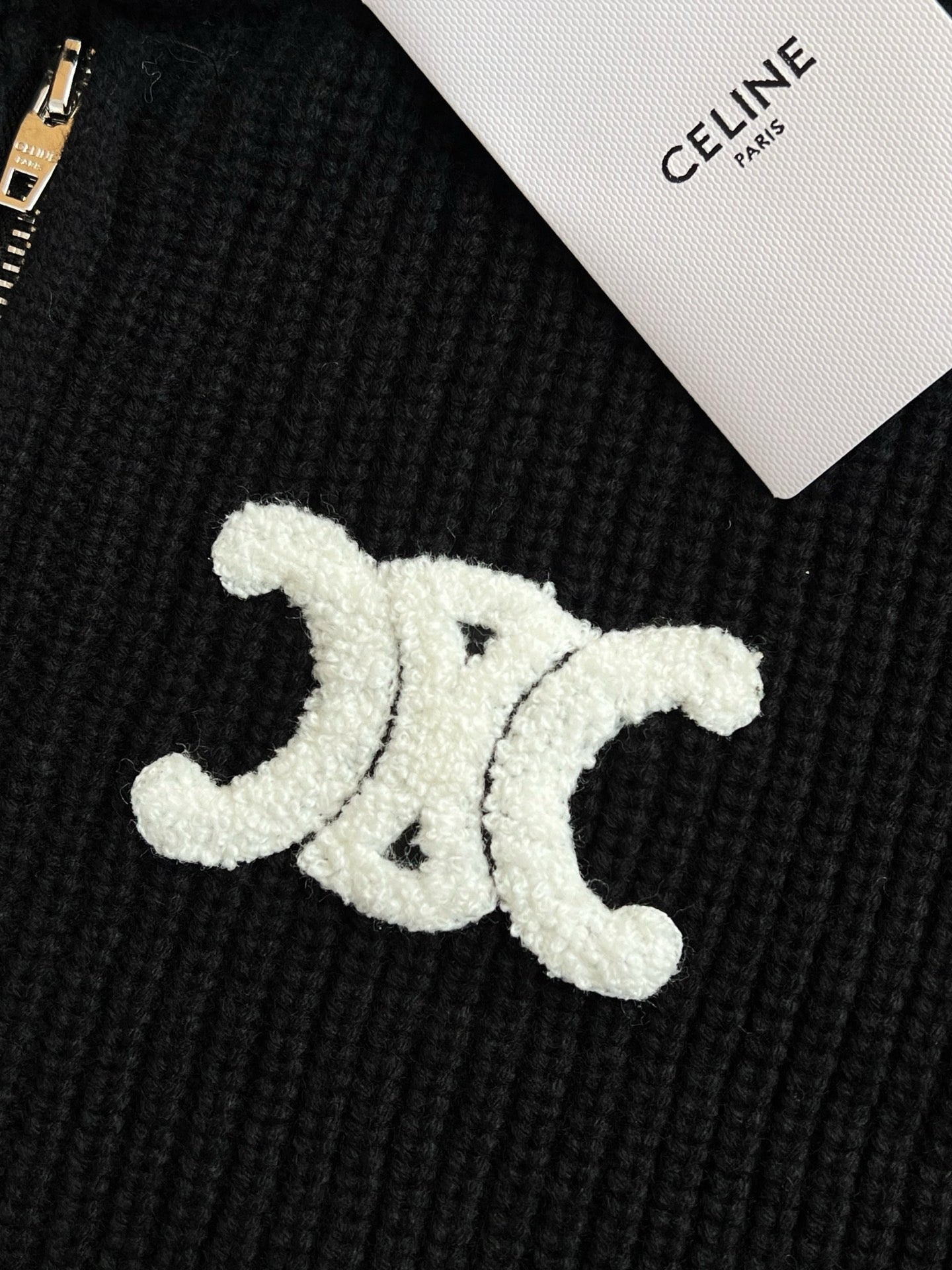 셀린느 울 후드 가디건