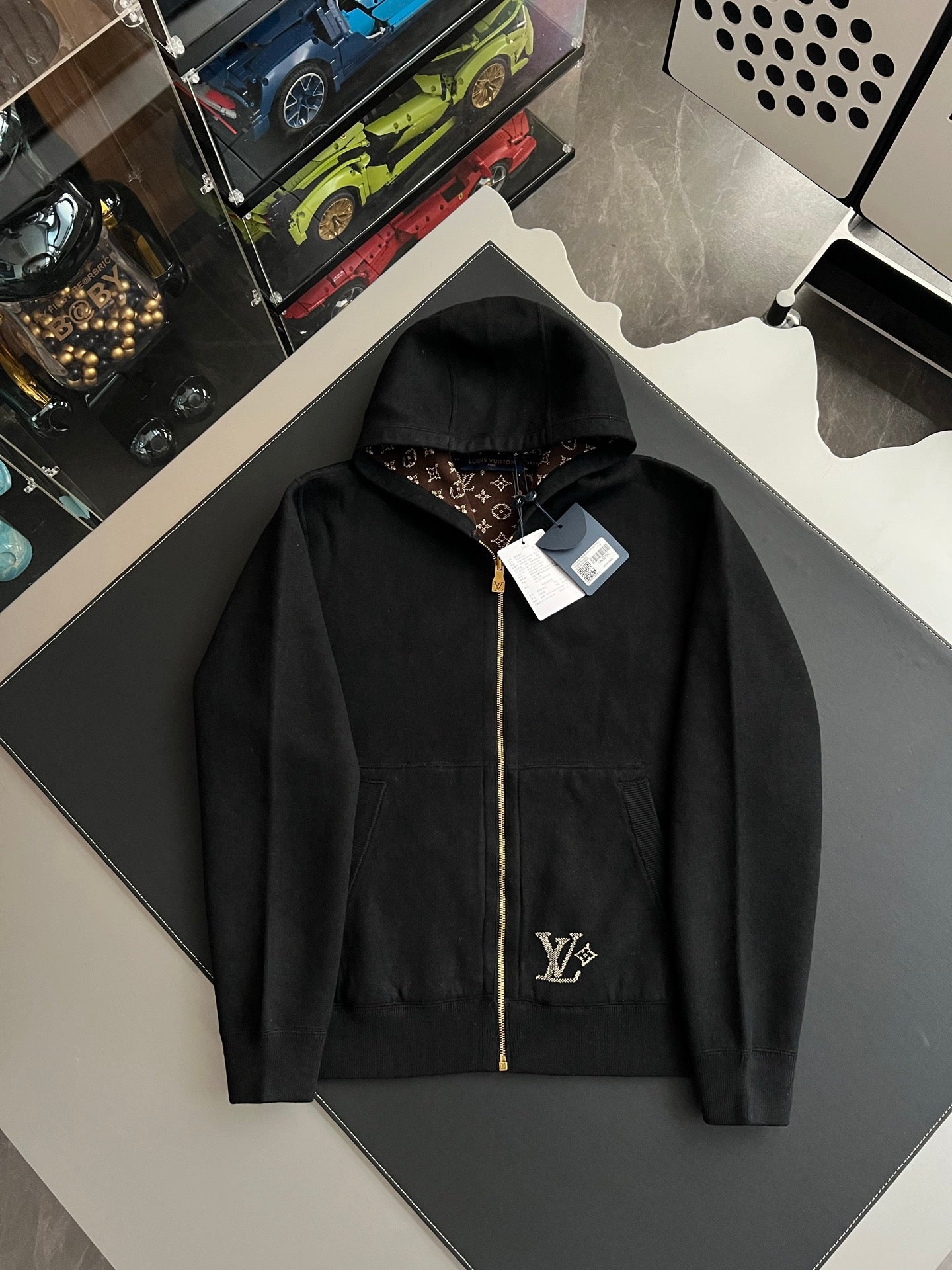 루이비통 모노그램 더블 페이스 집업 후디