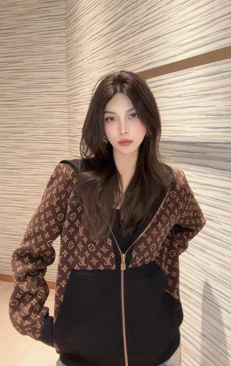 루이비통 모노그램 더블 페이스 집업 후디