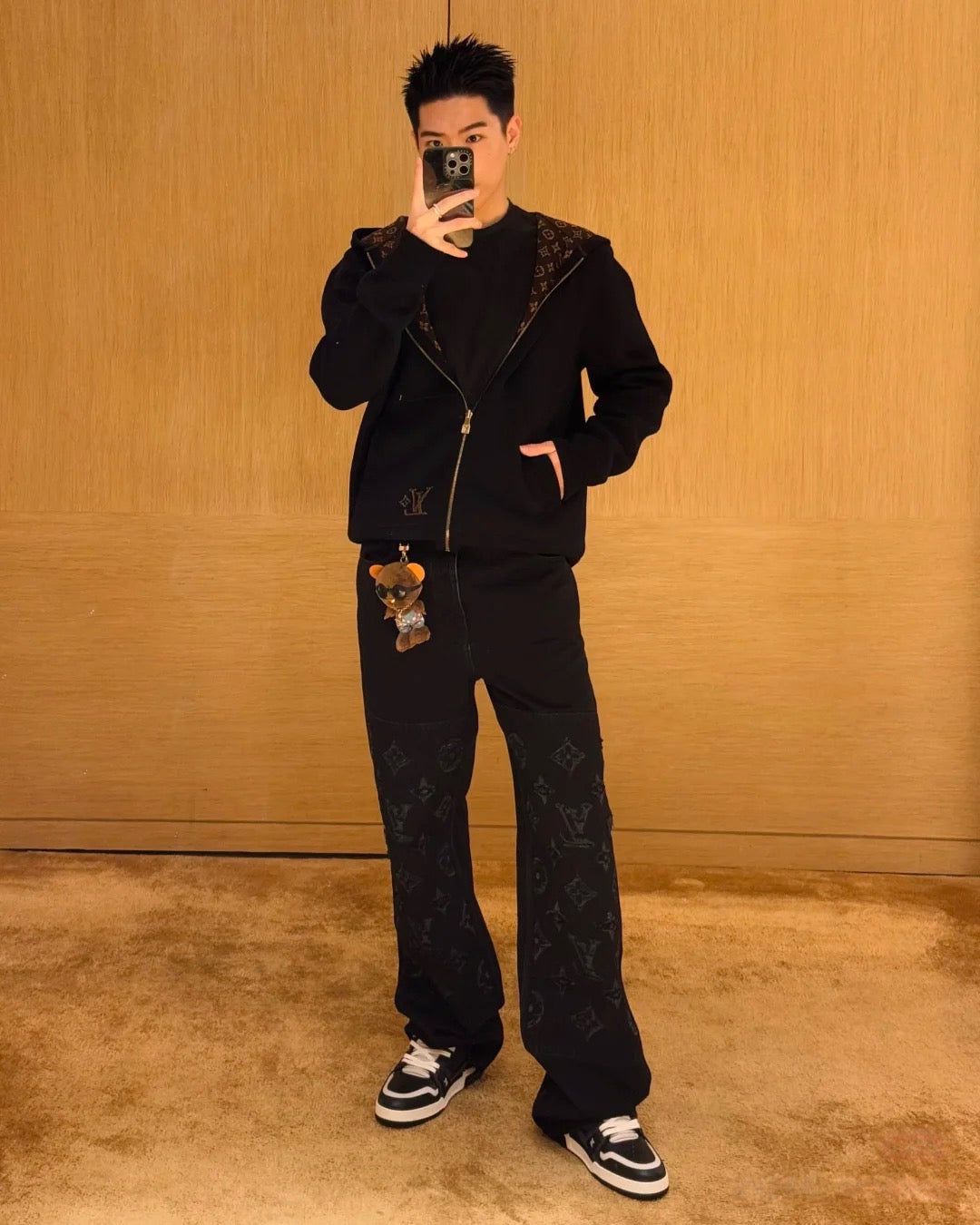 루이비통 모노그램 더블 페이스 집업 후디