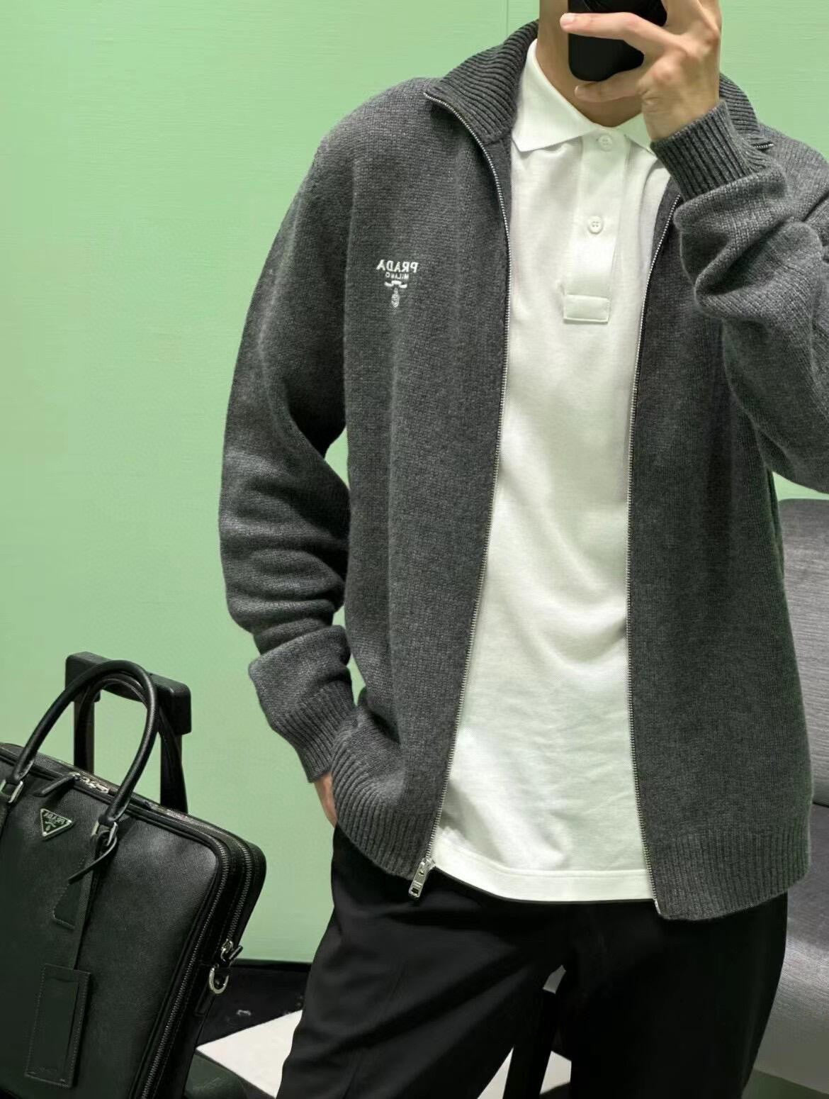 프라다 긴팔 니트 집업