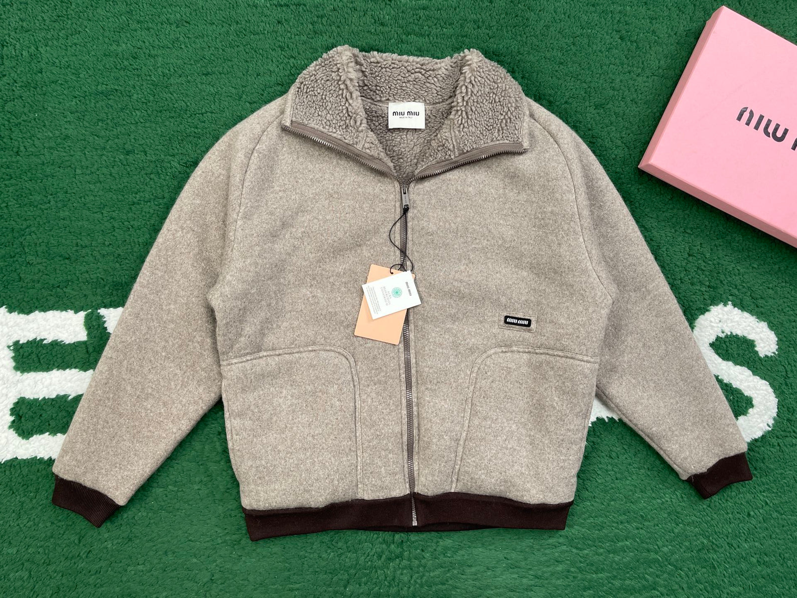 미우미우 플리스 봄버 재킷