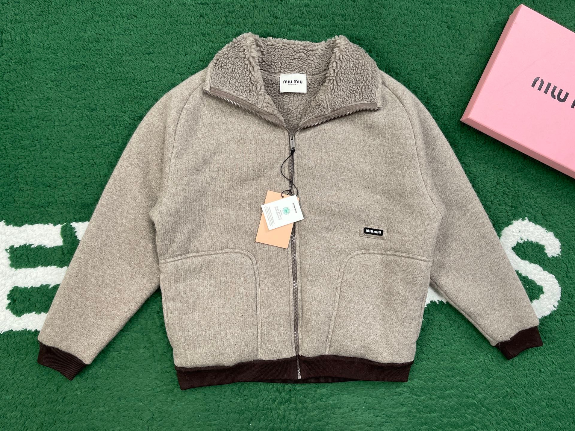 미우미우 플리스 봄버 재킷