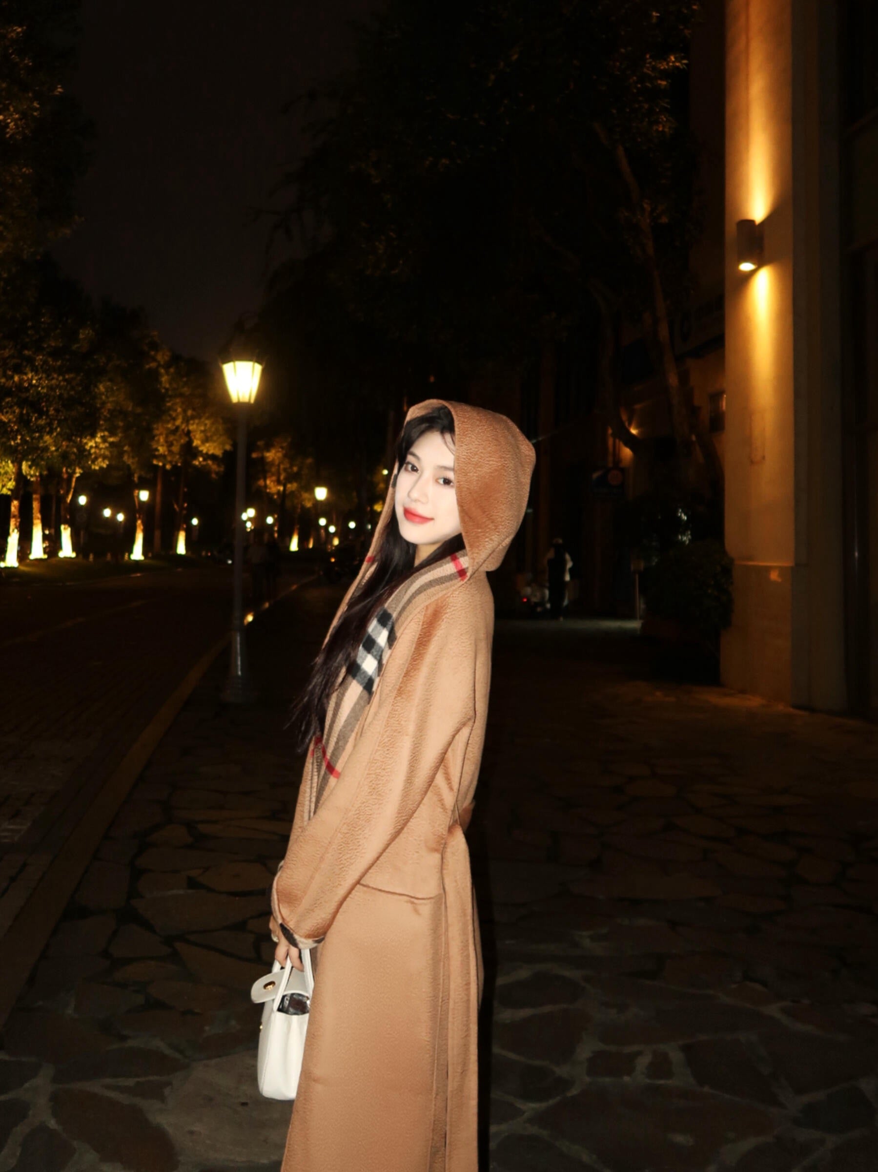 버버리 울 후드 랩 코트 아카이브 베이지