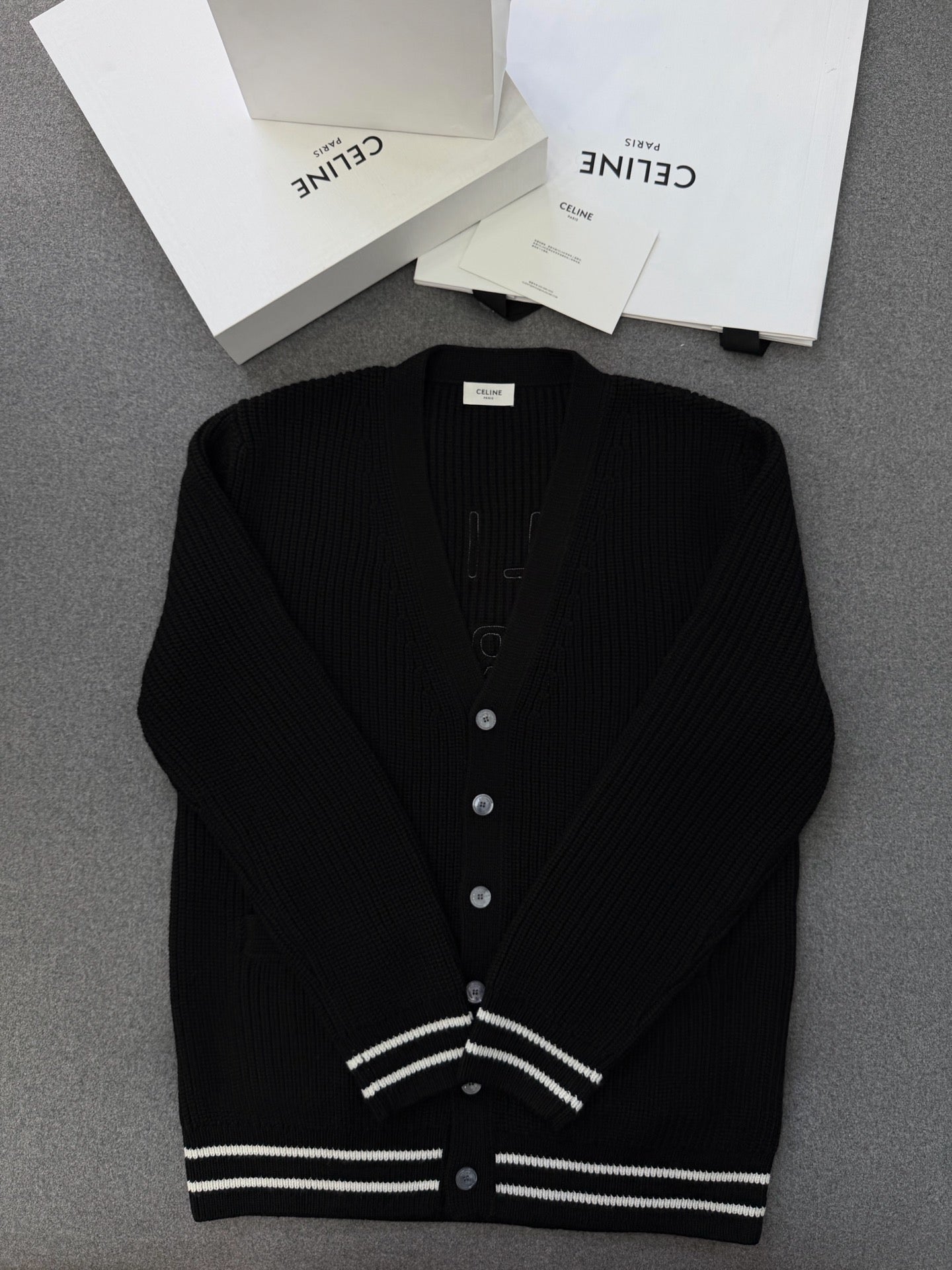 셀린느 풀오버 가디건 블랙