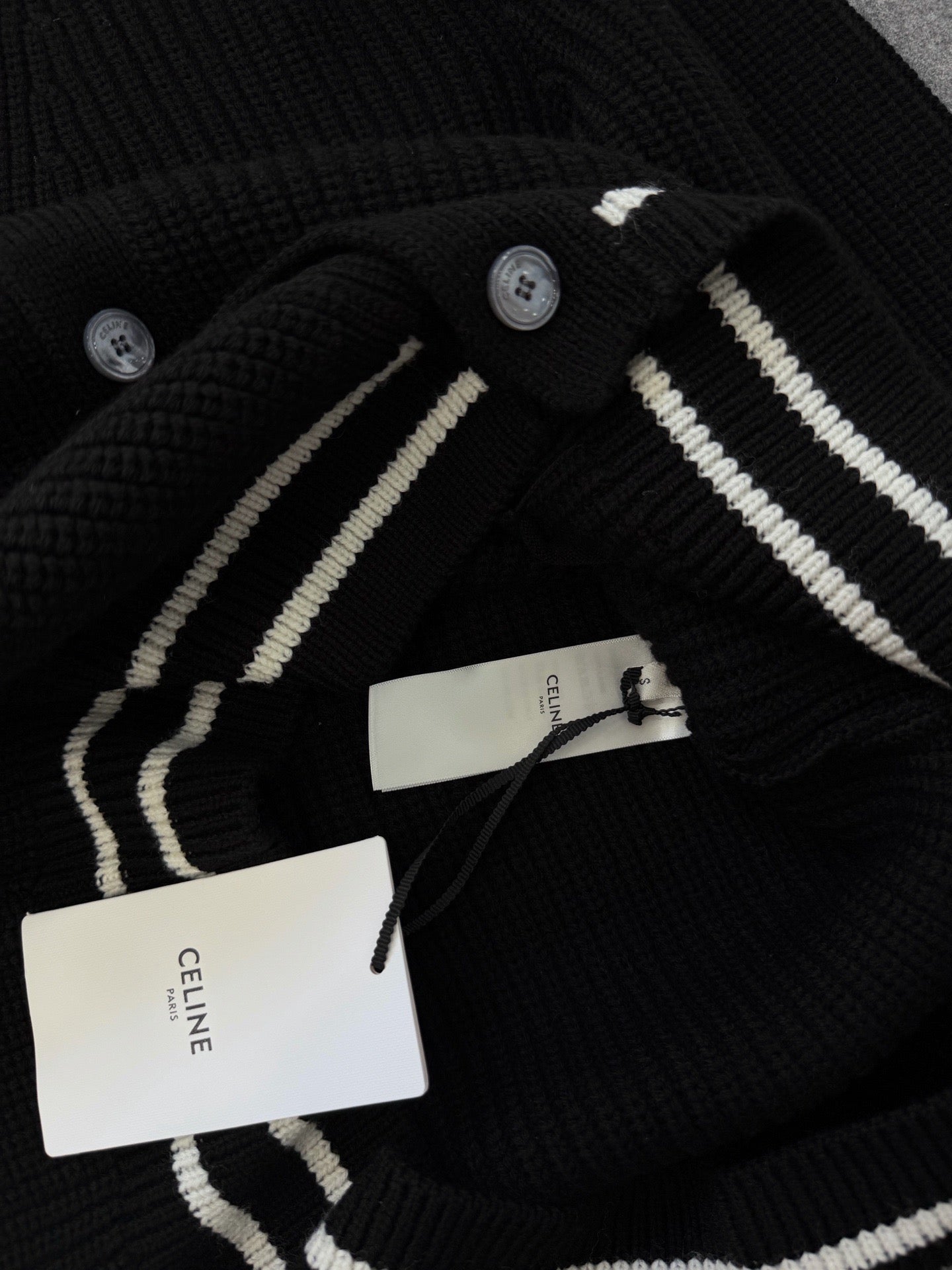 셀린느 풀오버 가디건 블랙