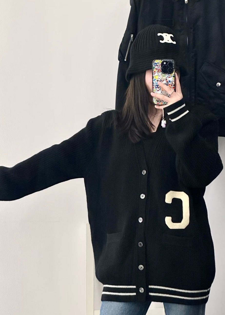 셀린느 풀오버 가디건 블랙