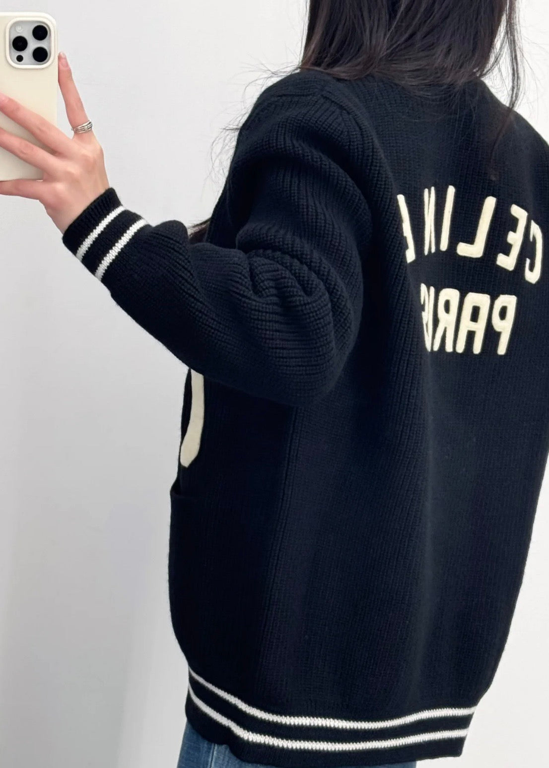 셀린느 풀오버 가디건 블랙