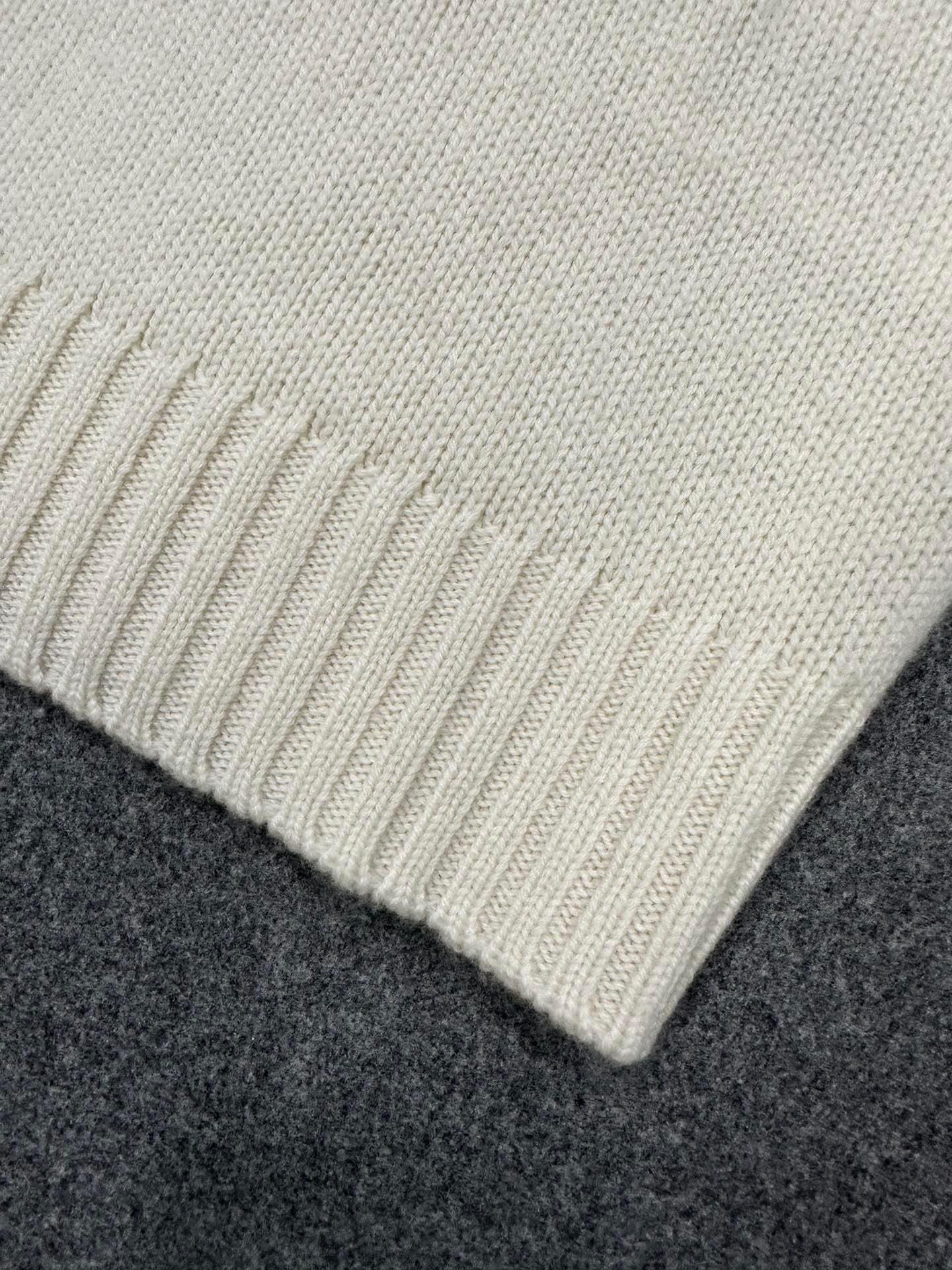 디올 크리스찬 디올 슬리브 스웨터 캐시미어 울 니트 에크루