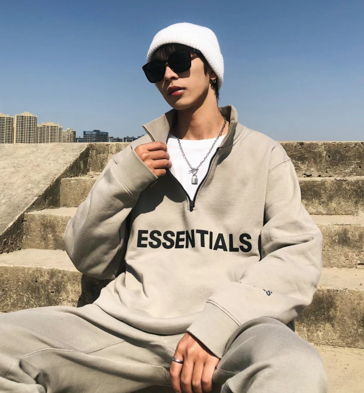 피어 오브 갓 에센셜 하프집 풀오버 웨더드