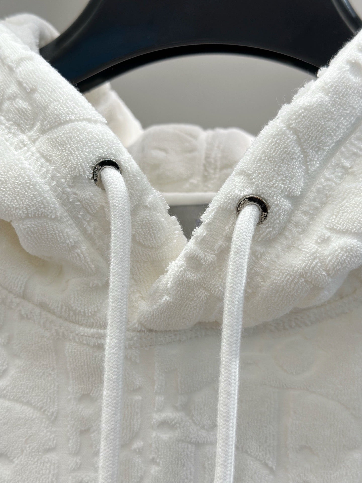 디올 오블리크 코튼 플리스 캐주얼 핏 후드 스웨트셔츠