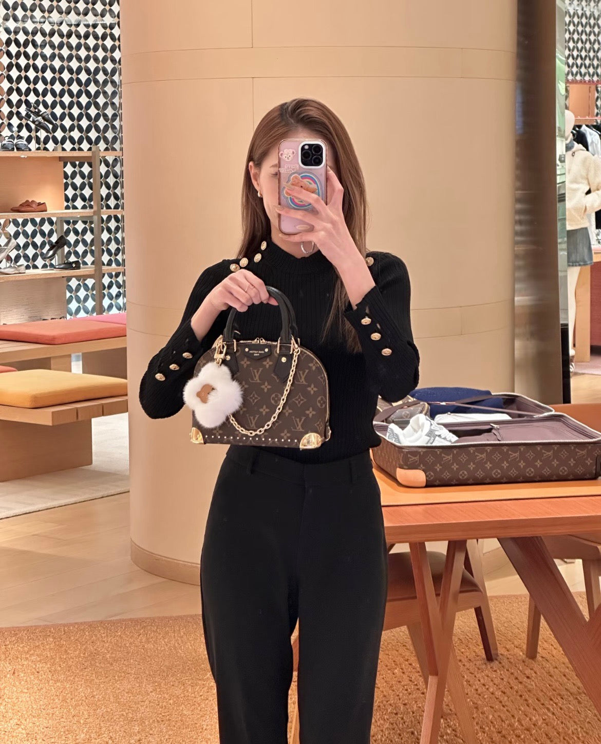 루이비통 알마 트렁크 BB 모노그램