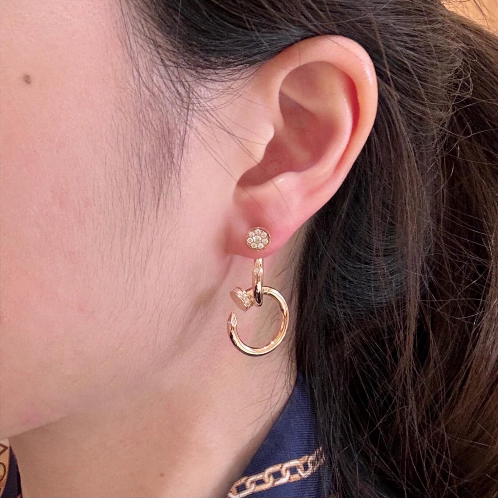 까르띠에 저스트 앵 끌루 더블 이어링