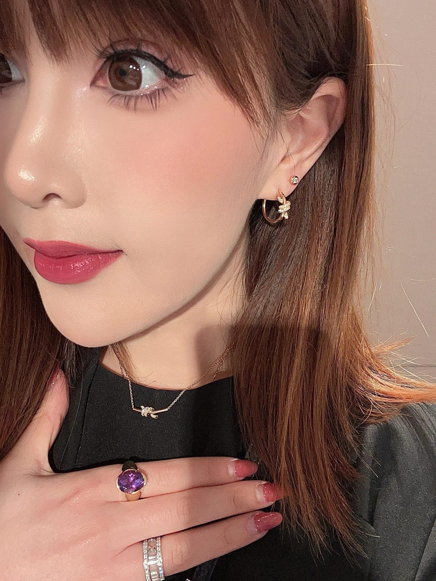 티파니 노트 후프 이어링