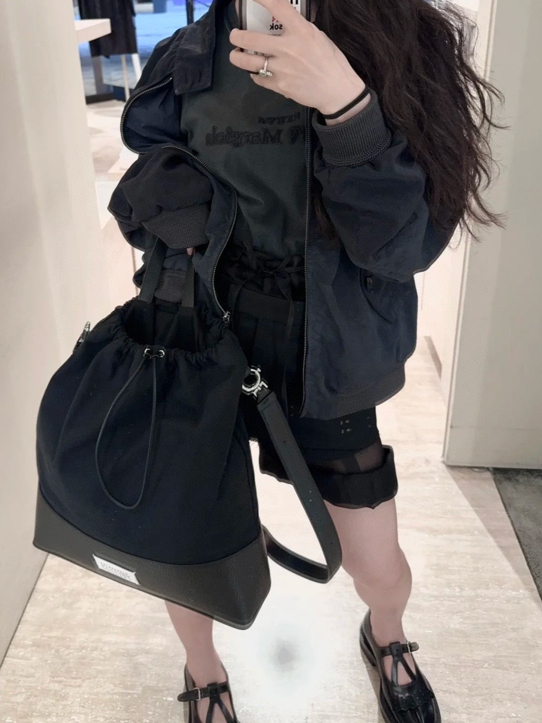 메종마르지엘라 데일리 드로스트링 백팩