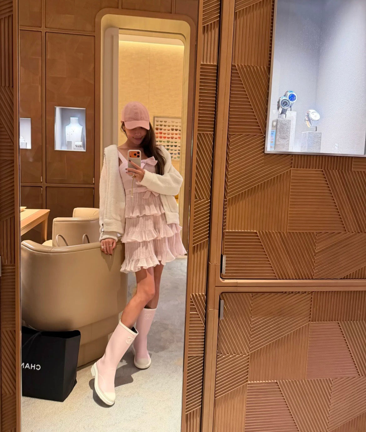 C CC로고 레인부츠