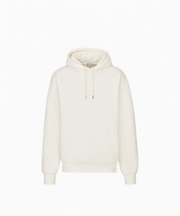 디올 오블리크 코튼 플리스 캐주얼 핏 후드 스웨트셔츠