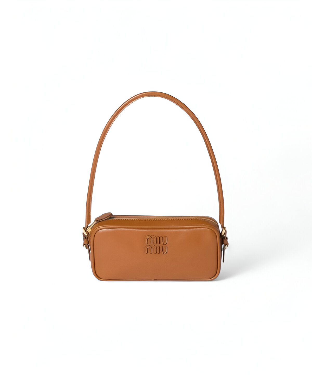 미우미우 가죽 파우치 나파 가죽 클러치 Miu Miu 로고 메탈 장식