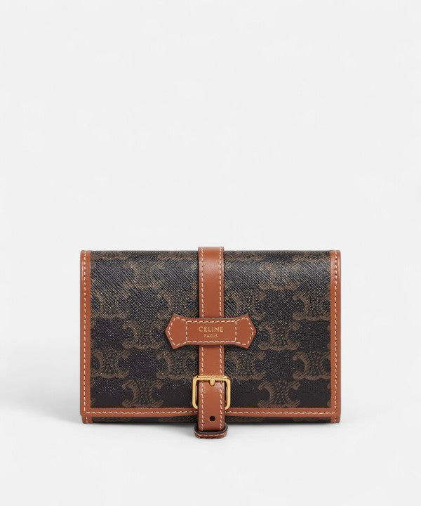 셀린느 트리옹프 주얼리 파우치 스무스 가죽 소재, 트리옹프 로고 디테일과 지퍼 클로저가 특징인 미니 파우치