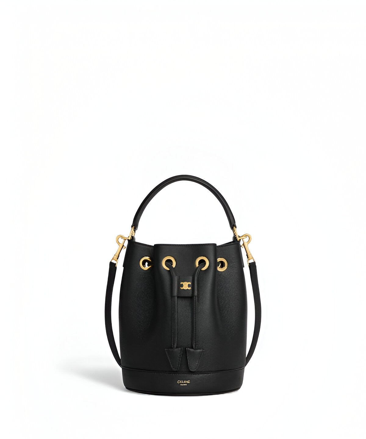 셀린느 틴 클라라백 스무스 카프스킨 플랩 디자인 골드 메탈 숄더백