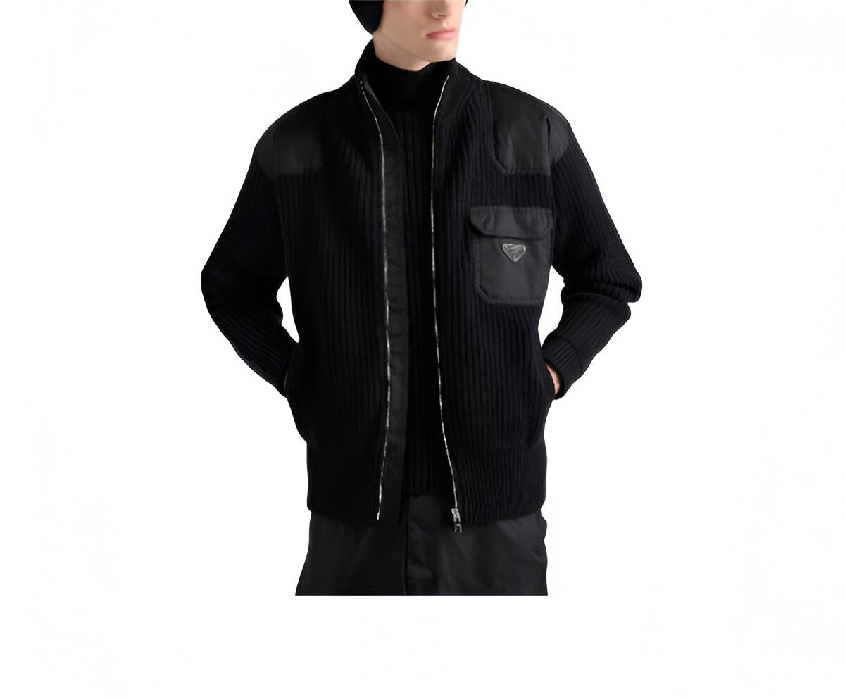 프라다 하이 넥 가디건