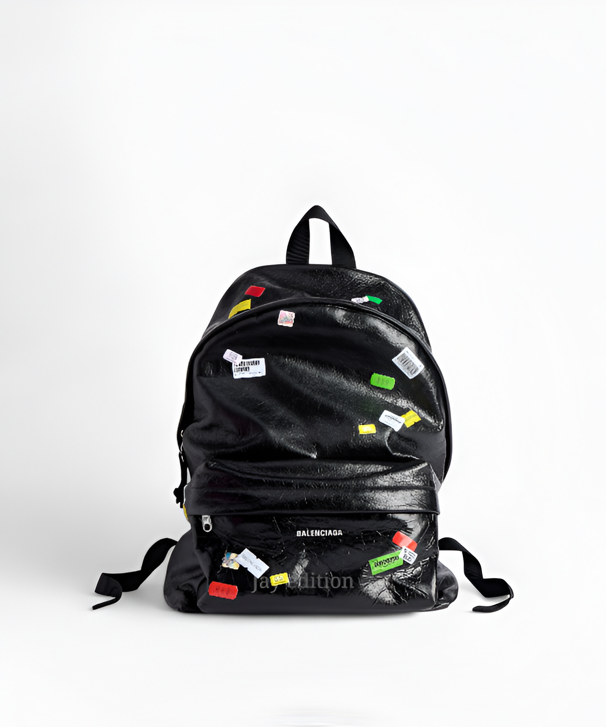 발렌시아가 멀티컬러 익스플로러 백팩 고밀도 나일론 다채로운 컬러블록 디자인